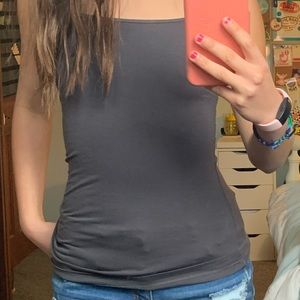 Gray Square Neck Cami
